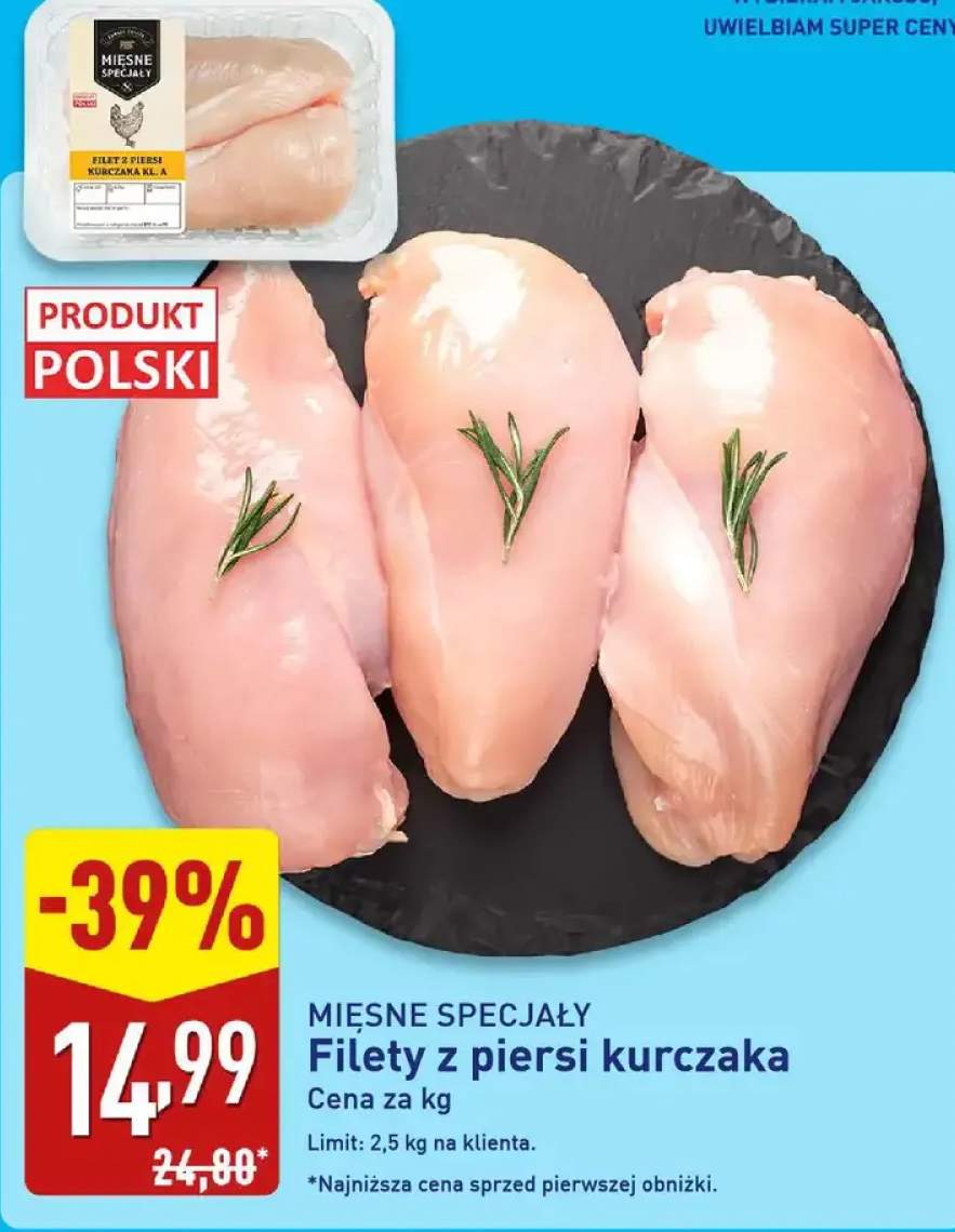 Filety z piersi kurczaka Mięsne Specjały polskie