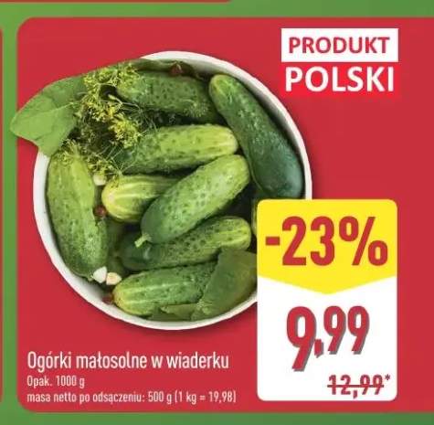 Ogórki małosolne w wiaderku