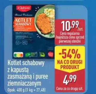 Kotlet schabowy z kapustą zasmażaną i puree ziemniaczanym U Jędrusia
