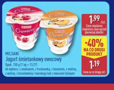 Jogurt śmietankowy owocowy Milsani