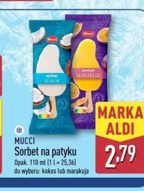Sorbet na patyku Mucci kokos
