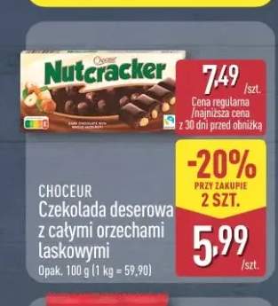 Czekolada deserowa z całymi orzechami laskowymi Choceur Nutcracker