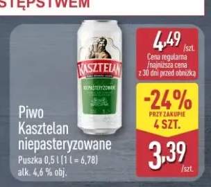 Piwo Kasztelan niepasteryzowane