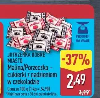 Cukierki z nadzieniem w czekoladzie Porzeczka JUTRZENKA DOBRE MIASTO