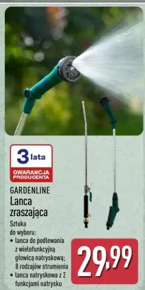 Lanca natryskowa z 2 funkcjami natrysku GARDENLINE