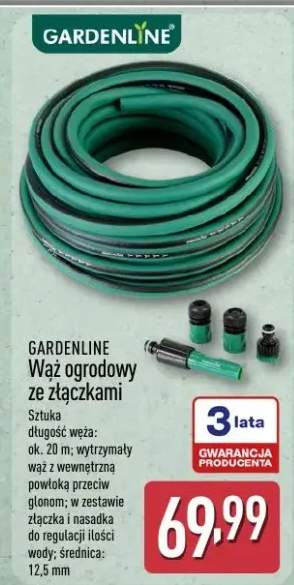 Wąż ogrodowy ze złączkami GARDENLINE