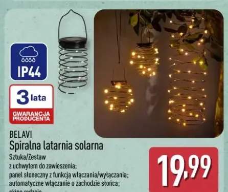 Spiralna latarnia solarna BELAVI