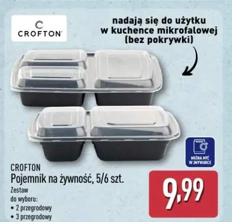 Pojemnik na żywność 2-przegrodowy CROFTON 5/6szt.