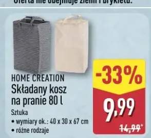 Składany kosz na pranie HOME CREATION 80l