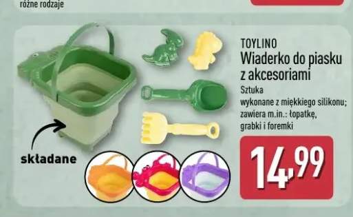 Wiaderko do piasku z akcesoriami składane Toylino