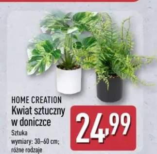Kwiat sztuczny w doniczce HOME CREATION wymiary: 30-60cm