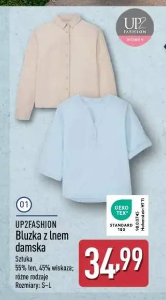 Bluzka z lnem damska UP2FASHION