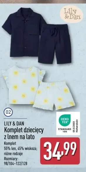 Komplet dziecięcy z lnem na lato LILY & DAN