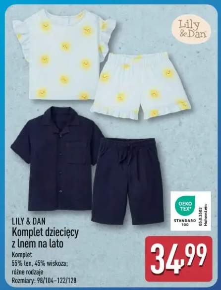 Komplet dziecięcy z lnem na lato LILY & DAN