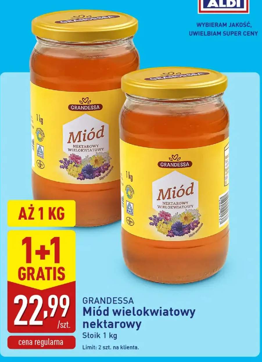 Miód wielokwiatowy nektarowy Grandessa