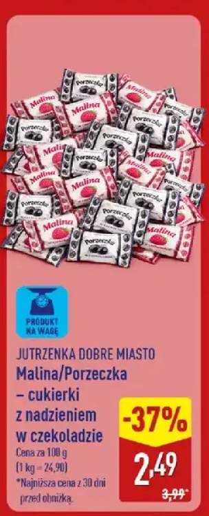 Cukierki z nadzieniem w czekoladzie Porzeczka Jutrzenka Dobre Miasto
