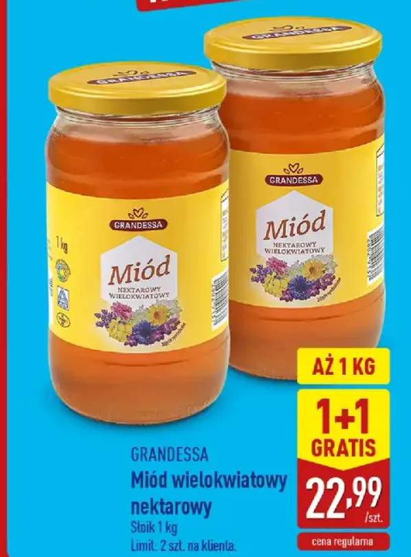 Miód wielokwiatowy nektarowy Grandessa