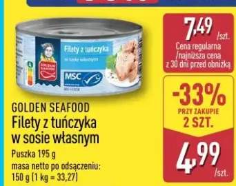 Filety z tuńczyka w sosie własnym GOLDEN SEAFOOD