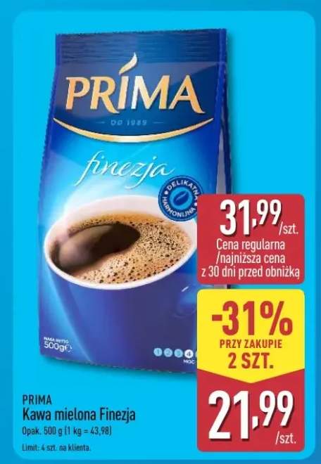 Kawa mielona Finezja Prima