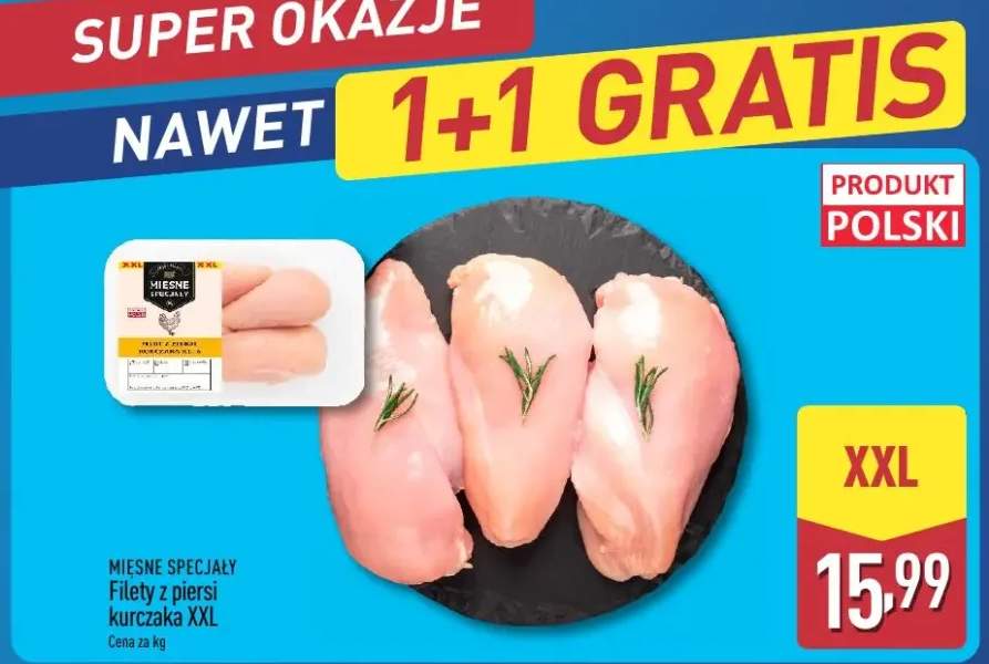 Filety z piersi kurczaka Mięsne Specjały XXL polskie