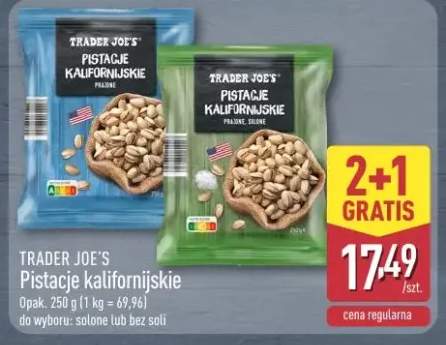 Pistacje kalifornijskie TRADER JOE'S bez soli