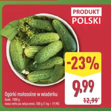 Ogórki małosolne w wiaderku polskie