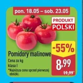 Pomidory malinowe klasa I polskie