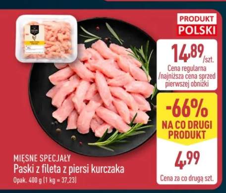 Paski z fileta z piersi kurczaka Mięsne Specjały