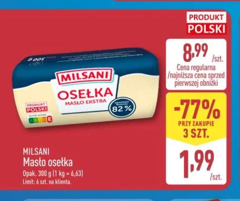 Masło osełka Milsani