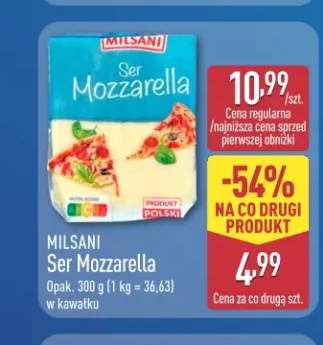 Ser Mozzarella w kawałku Milsani
