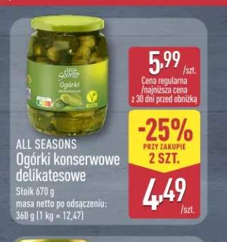 Ogórki konserwowe delikatesowe All Seasons