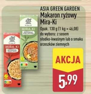 Makaron ryżowy Mira-Ki o smaku orzeszków ziemnych ASIA GREEN GARDEN 130g