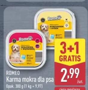 Karma mokra dla psa Romeo z kurczakiem i ryżem