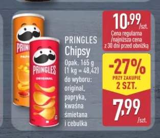 Chipsy Pringles kwaśna śmietana i cebulka