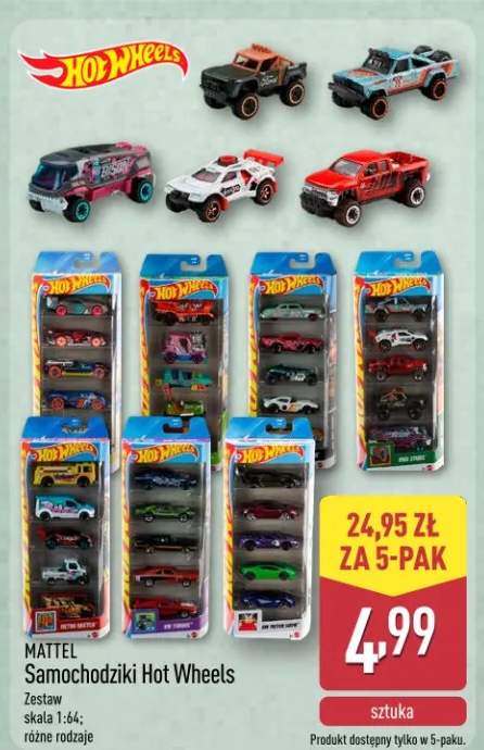 Samochodziki Hot Wheels MATTEL 5-pak