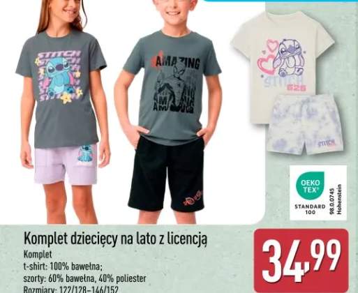 Komplet dziecięcy na lato z licencją