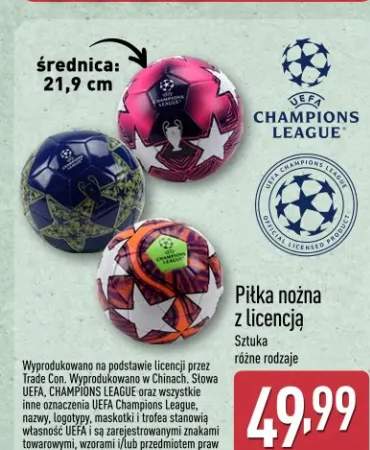 Piłka nożna z licencją UEFA Champions League