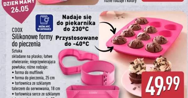 Tortownica serce ze szklanym talerzem do serwowania COOX 22cm
