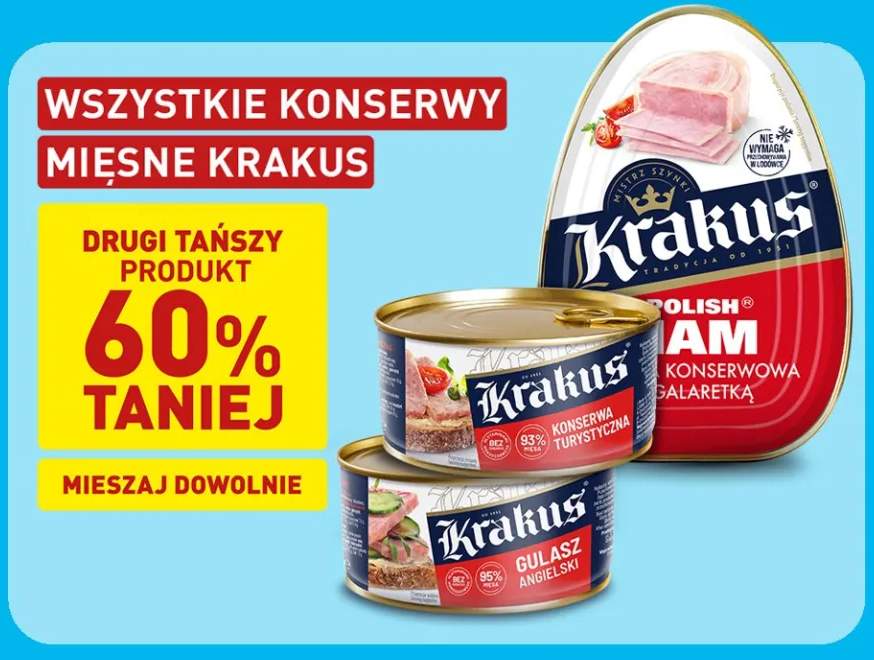 Konserwa mięsna Polish Ham z galaretką Krakus