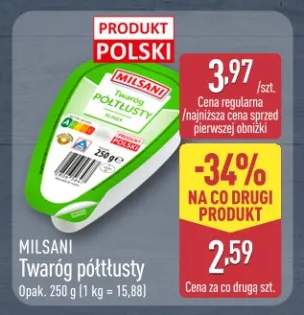 Twaróg półtłusty Milsani