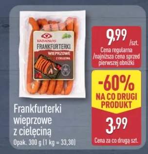 Frankfurterki wieprzowe z cielęciną Kabanos