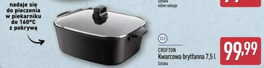 Kwarcowa brytfanna CROFTON 7,5l