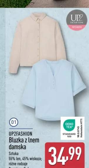 Bluzka z lnem damska UP2FASHION