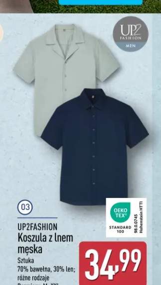 Koszula z lnem męska UP2FASHION
