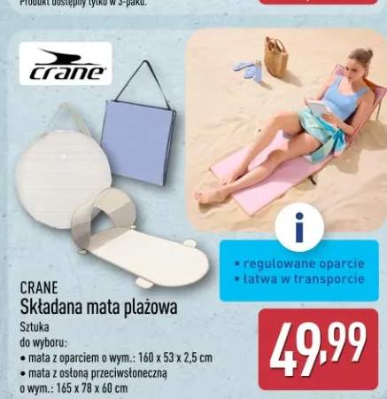 Składana mata plażowa CRANE