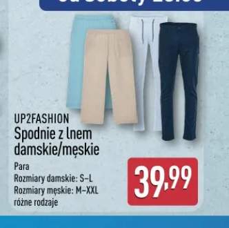 Spodnie z lnem damskie/męskie UP2FASHION
