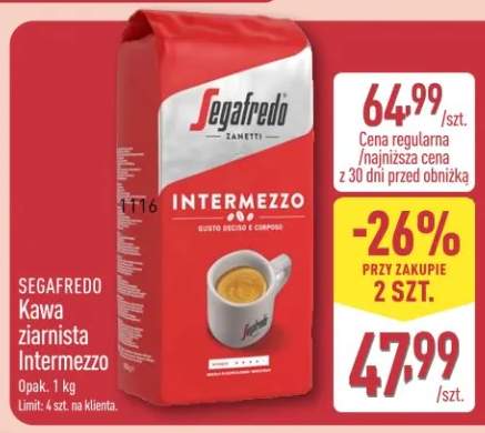 Kawa ziarnista SEGAFREDO Intermezzo