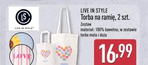 Torba na ramię LIVE IN STYLE 2-pak