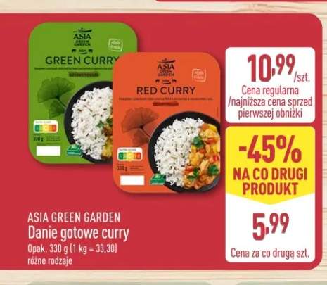 Danie gotowe curry ASIA GREEN GARDEN Red Curry