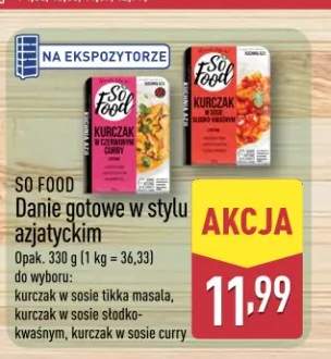 Danie gotowe w stylu azjatyckim kurczak w sosie curry SO FOOD 330g